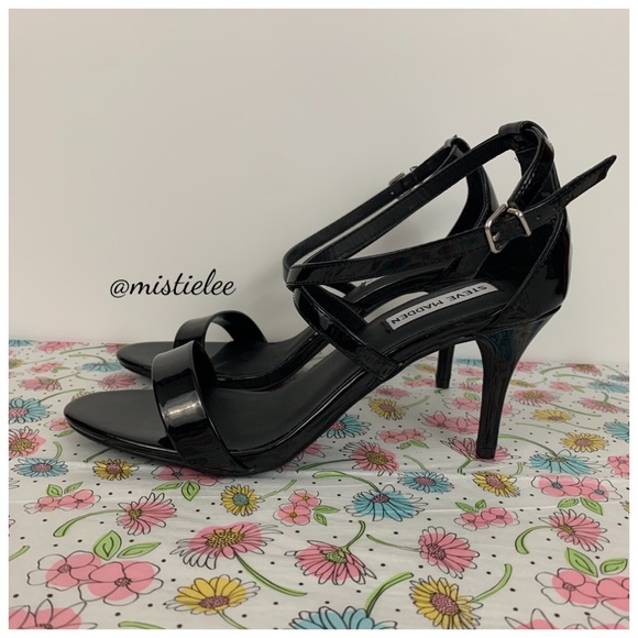 STEVE MADDEN Open Toe Criss Cross Ankle Sandal Shoe FAIMA Adjustable Size 8M - Picture 5 of 14